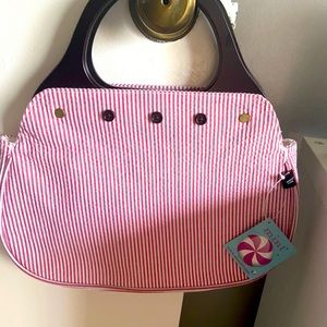 Seersucker Bermuda Bag from Oh Mint NWT